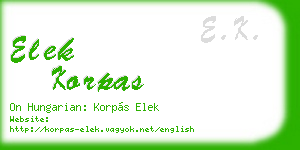 elek korpas business card