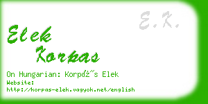 elek korpas business card